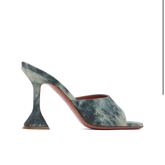 New Amina Muaddi Slipped Heeled Sandal - Picture 3 of 5